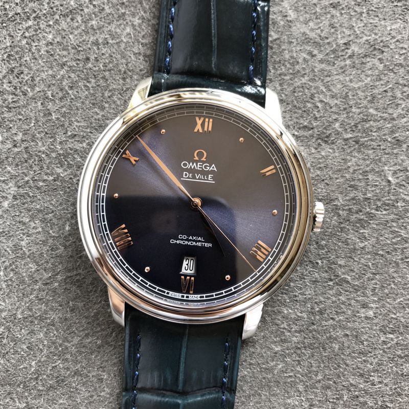 Omegatop-tier watch Diefei series black face men's mechanical watch front view