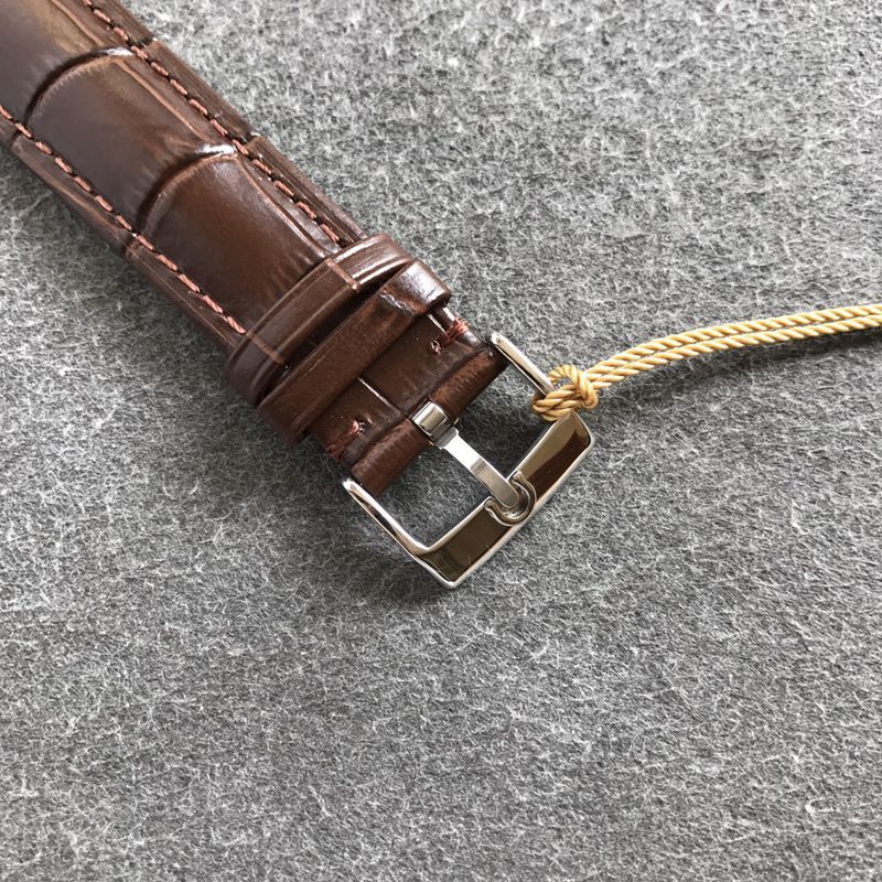 Omegatop-tier watch Diefei series men's gold plate leather strap mechanical watch clasp picture