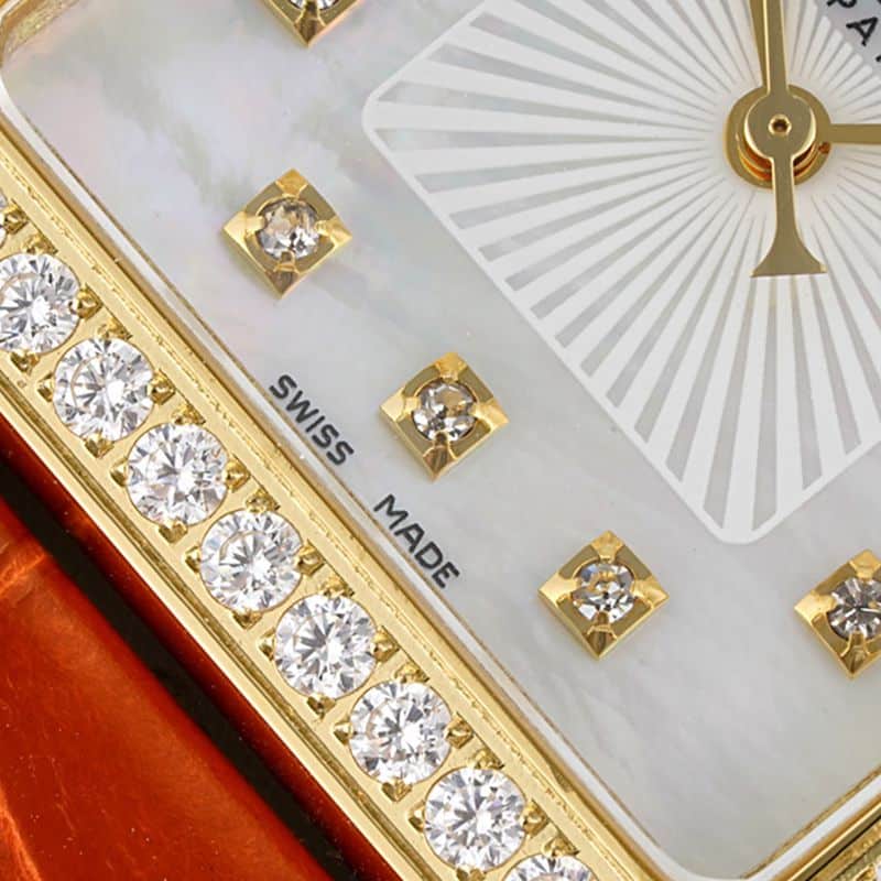 Hermès top-tier watch HeureH three-hand series ladies quartz white dial watch detail shots
