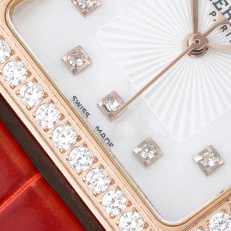 Hermès top-tier watch HeureH three-hand series ladies quartzrose gold watch detail shots