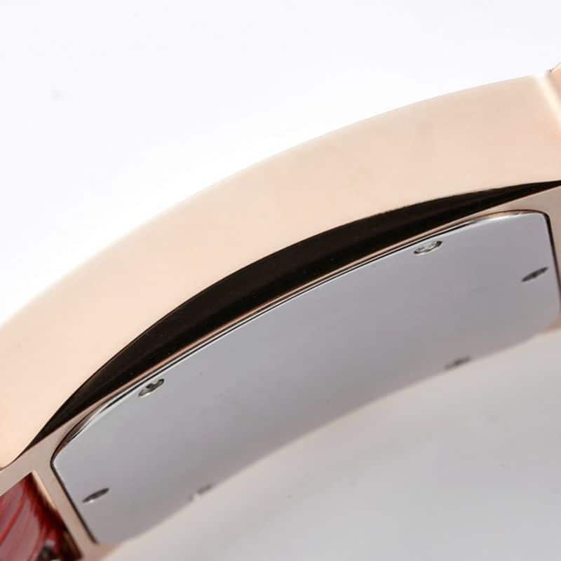 Hermès top-tier watch HeureH three-hand series ladies quartzrose gold watch side view