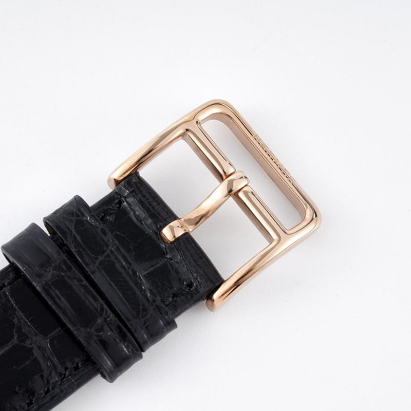 Hermès top-tier watch HeureH three-hand series ladies quartz diamondleather strap watch clasp picture