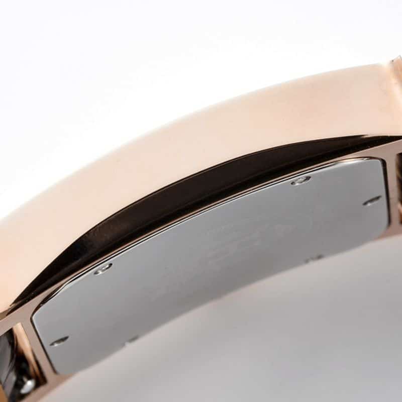 Hermès top-tier watch HeureH three-hand series ladies quartz diamondleather strap watch side view