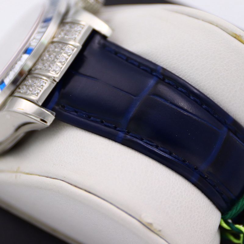 Rolextop-tiersuper watch Daytona series pavé 116599 starry blue diamond men's watch bracelet picture
