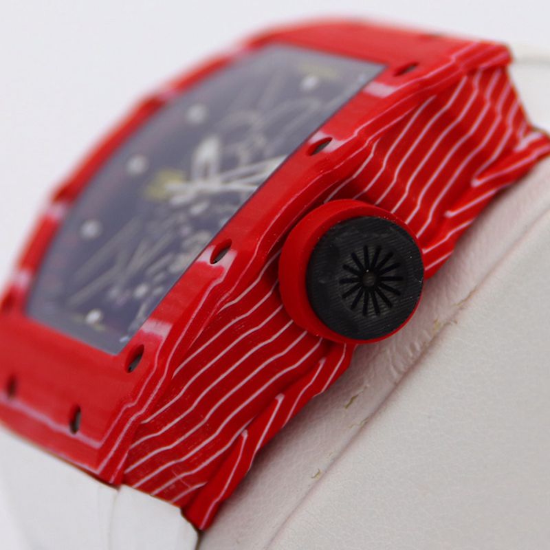 Richard Milletop-tierhigh-quality watch men's blue dialrubber strap mechanical watch side view