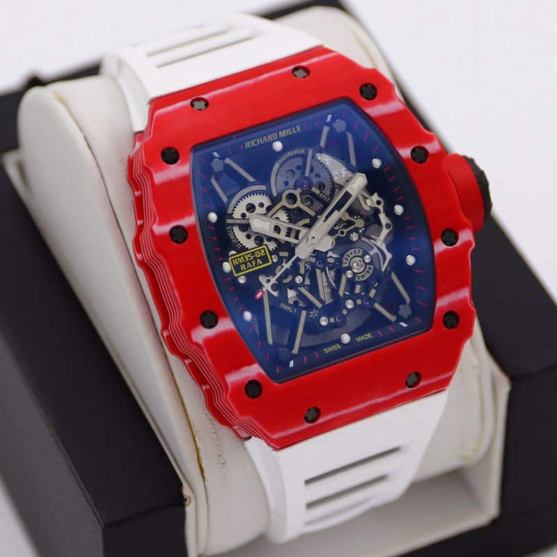 Richard Milletop-tierhigh-quality watch men's blue dialrubber strap mechanical watch front view