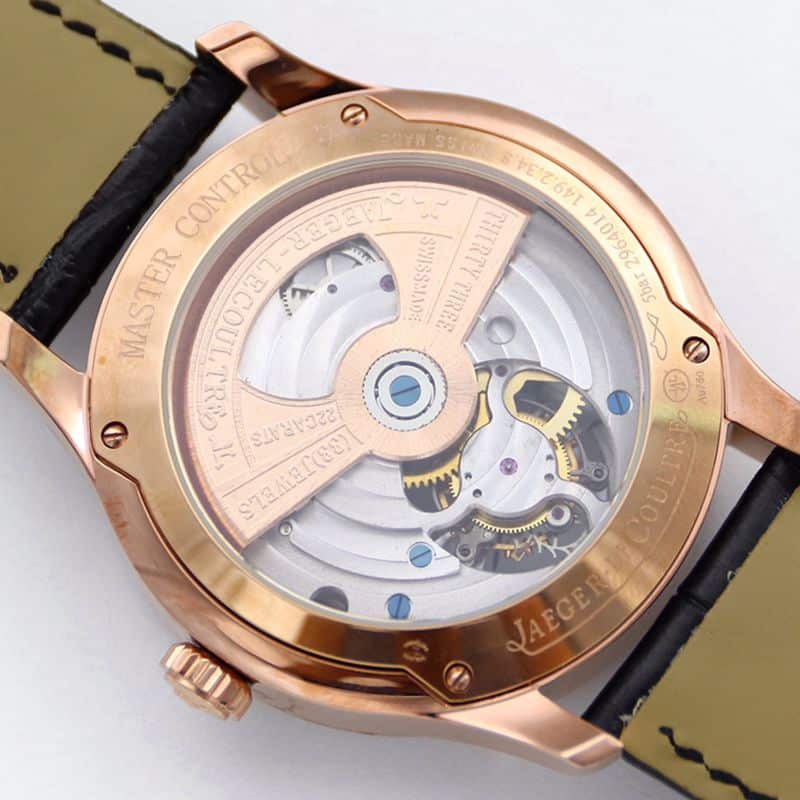 Jaeger-LeCoultre master top-tierhigh-quality watch 1662451 series automatic genuine tourbillon men's diamond gold watch black dial watch movement picture