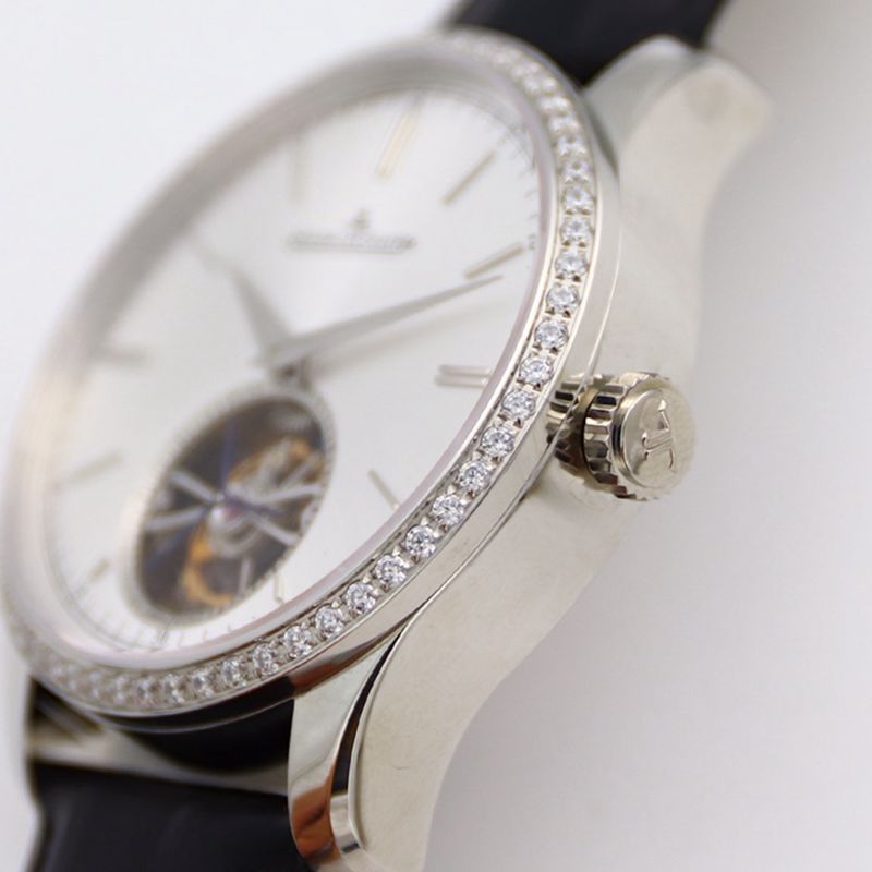 Jaeger-LeCoultre master top-tierhigh-quality watch 1662451 series automatic genuine tourbillon men's diamondwhite dial watch side view