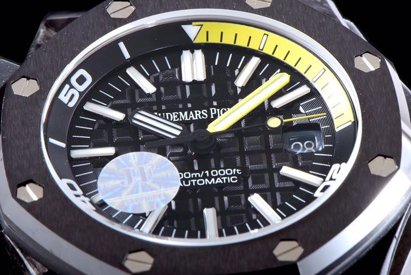 Audemars Piguet Top collectible watches 15706 Series Men's Mechanical Watches with Ceramic Bezel and Black Plate Details