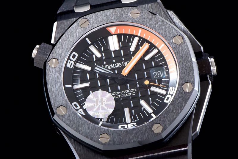 Audemars Piguettop-tier watch 15706 series ceramic bezelblack dial men's mechanical watch front view