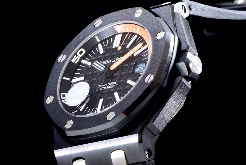 Audemars Piguettop-tier watch 15706 series ceramic bezelblack dial men's mechanical watch detail shots