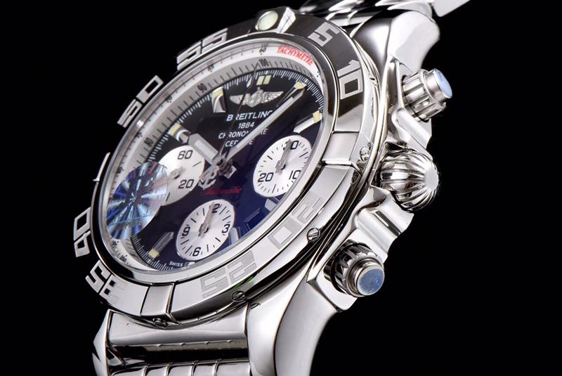 Breitlingtop-tierhigh-quality watch aviation chronograph series AB011011 men's steel bracelet mechanical watch side view