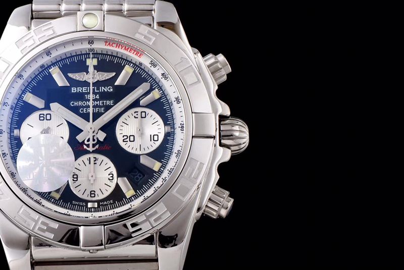 Breitlingtop-tierhigh-quality watch aviation chronograph series AB011011 men's steel bracelet mechanical watch detail shots