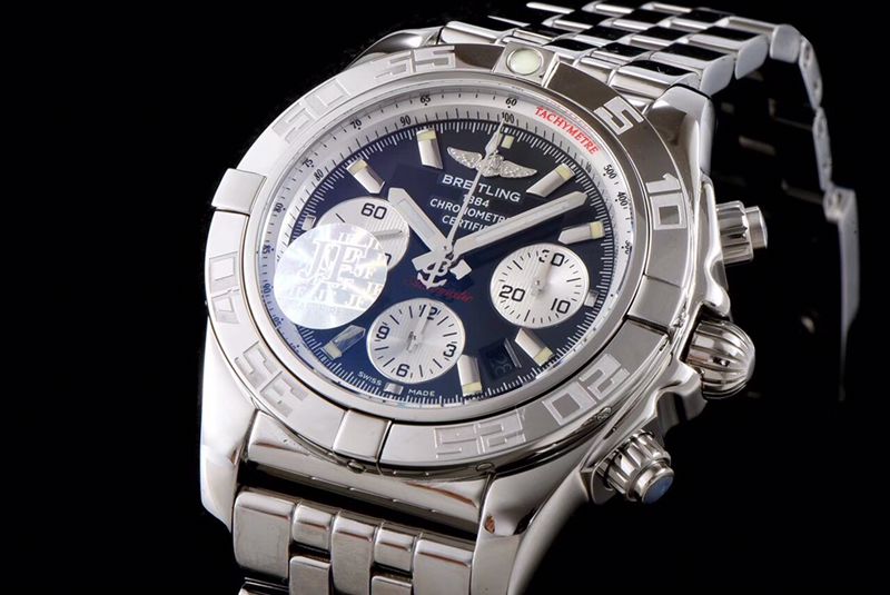 Breitlingtop-tierhigh-quality watch aviation chronograph series AB011011 men's steel bracelet mechanical watch front view