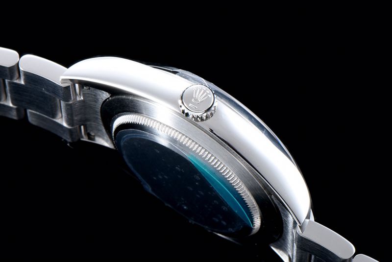 Rolextop-tier watch Oyster Perpetual series men's mechanical blue dialsteel bracelet watch side view