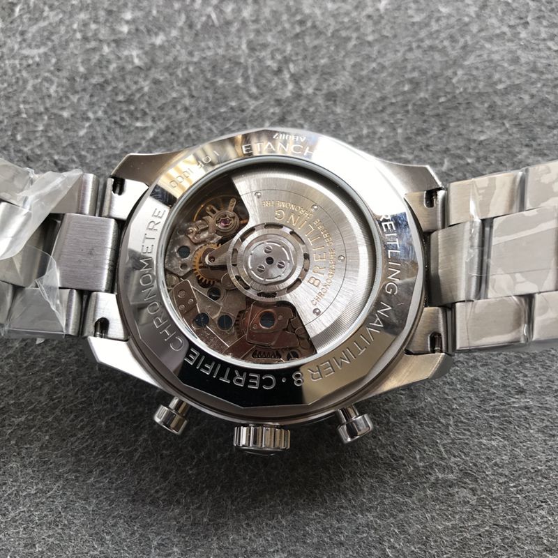 Breitlingtop-tiersuper watch pilot 8 series men's steel bracelet gray plate watch movement picture