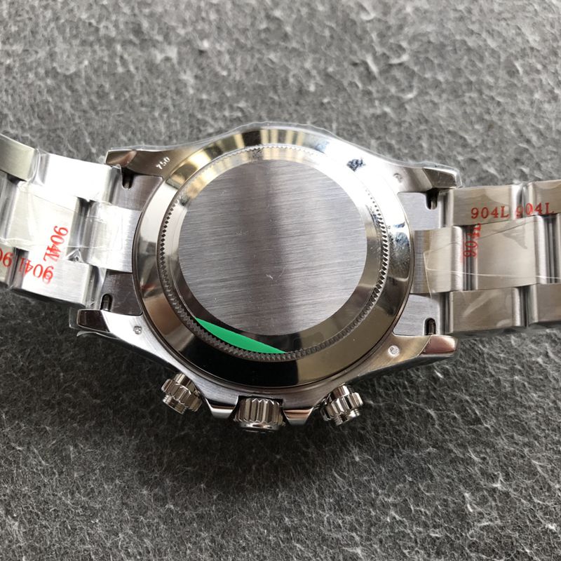 Rolextop-tierhigh-quality watch white gold Daytona series meteorite men's mechanical steel bracelet watch back cover picture
