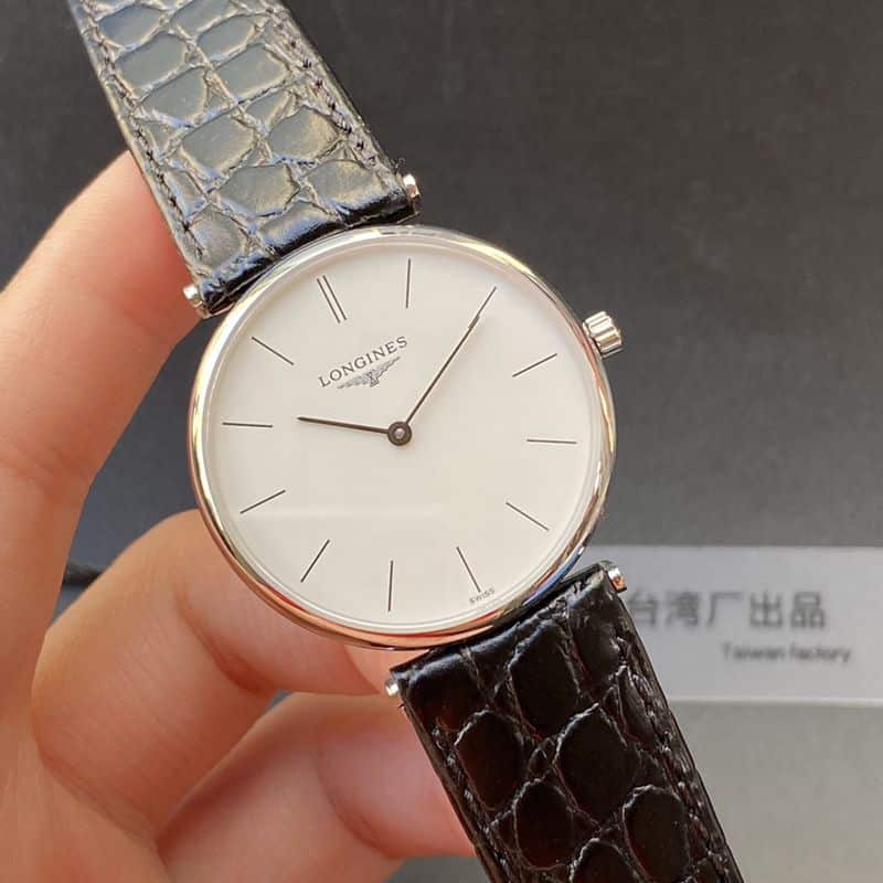 Longinestop-tiersuper watch ultra-thin Jialan series boutique couple watch quartz watch front view
