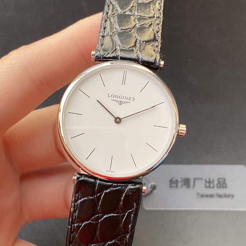 Longinestop-tiersuper watch ultra-thin Jialan series boutique couple watch quartz watch front view