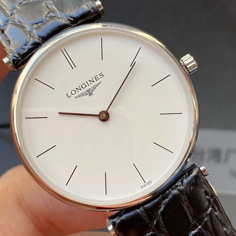 Longinestop-tiersuper watch ultra-thin Jialan series boutique couple watch quartz watch front view