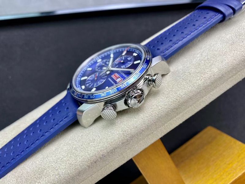 Chopard Top MilleMiglia Series Blue Dial Sports Men's Mechanical Watch Side View