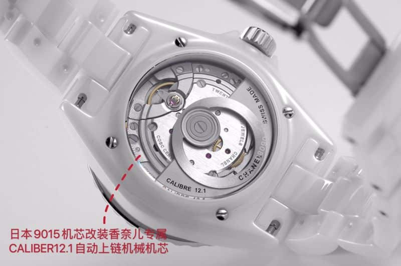 Chaneltop-tiersuper watch J12 series ladies fully automatic movementwhite dial watch movement picture