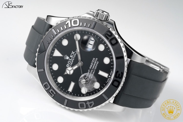 top-tier watch VSRolex white yacht 42dial3235 mechanical super long standby front view