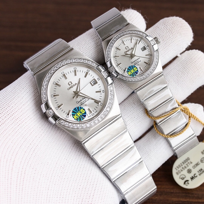 Omega Omega Double Eagle Constellation Series Couple Watch Front View