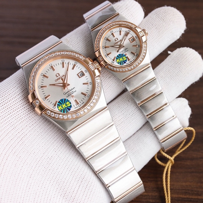 Omega Omega Double Eagle Constellation Series Couple Watch Front View