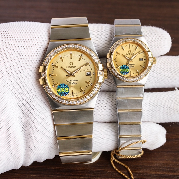 Omega Omega Double Eagle Constellation Series Couple Watch Front View