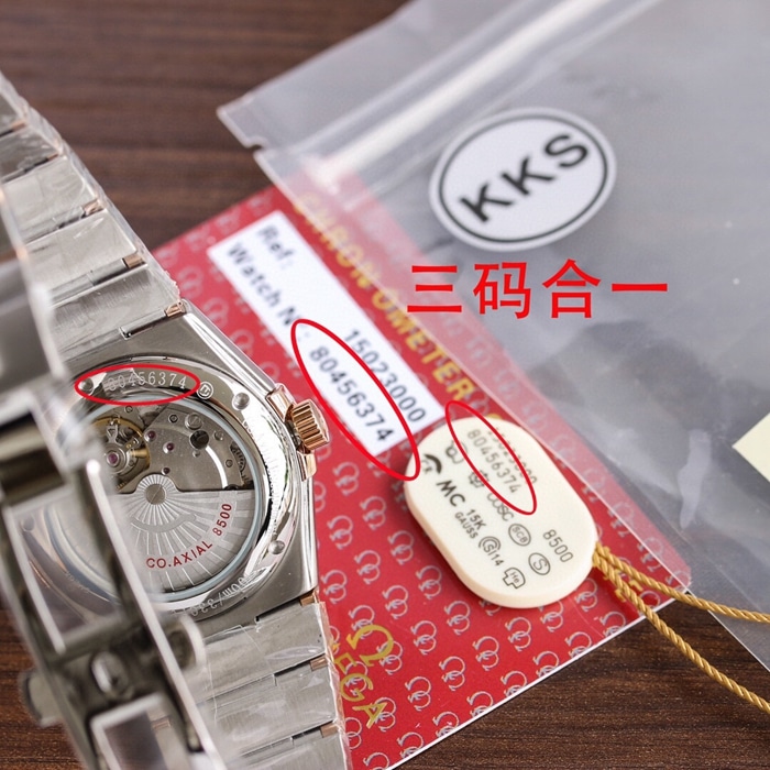 Omegaomega double eagle constellation series couple watch detail shots