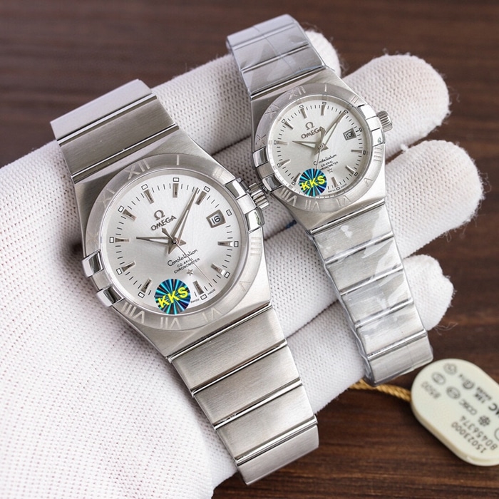 Omega Omega Double Eagle Constellation Series Couple Watch Front View