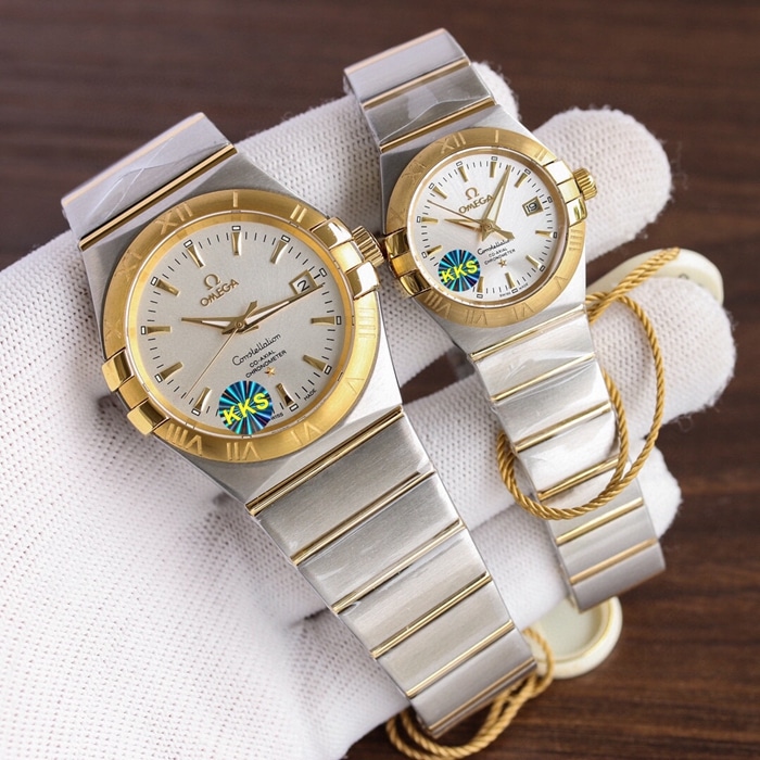 Omega Omega Double Eagle Constellation Series Couple Watch Front View