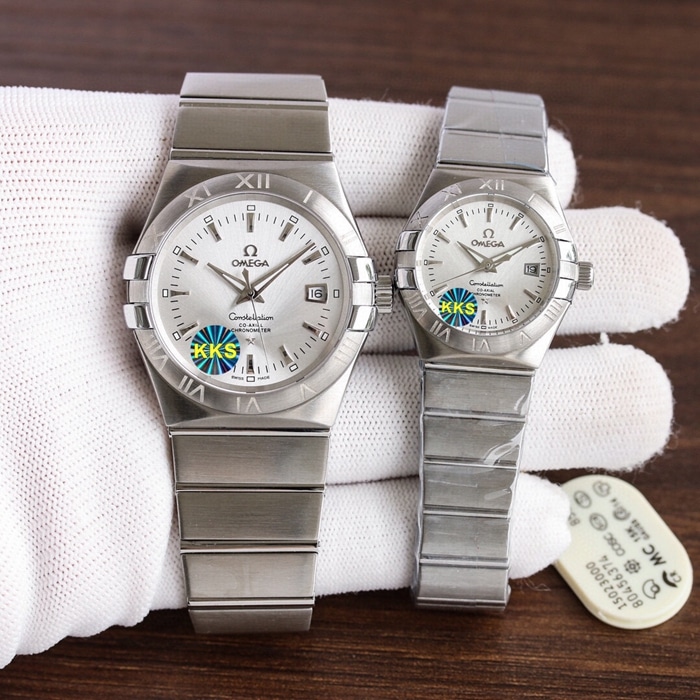 Omega Omega Double Eagle Constellation Series Couple Watch Front View