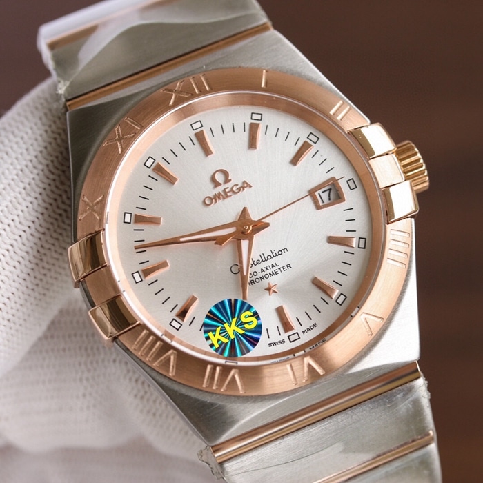 Omega Omega Double Eagle Constellation Series Couple Watch Front View