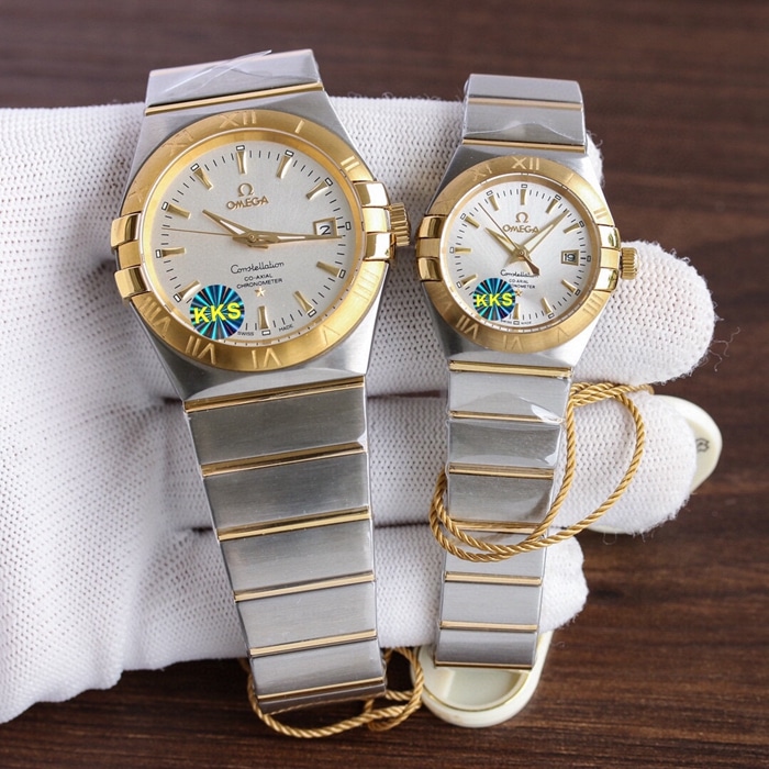 Omega Omega Double Eagle Constellation Series Couple Watch Front View
