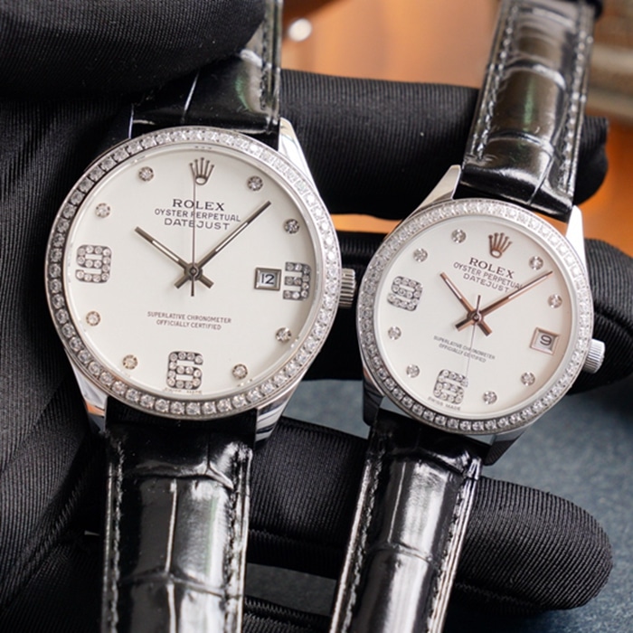 Front view of the new Rolex latest Datejust couple watch