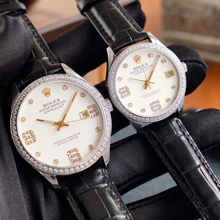 Front view of the new Rolex latest Datejust couple watch