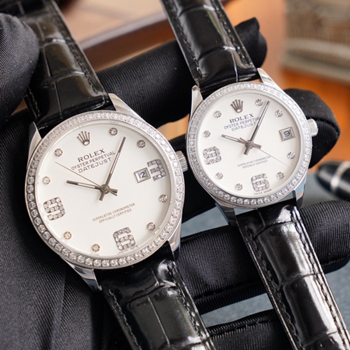 Front view of the new Rolex latest Datejust couple watch
