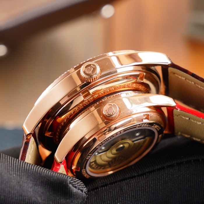 Side view of the new Rolex latest Datejust couple watch