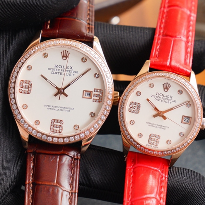Front view of the new Rolex latest Datejust couple watch
