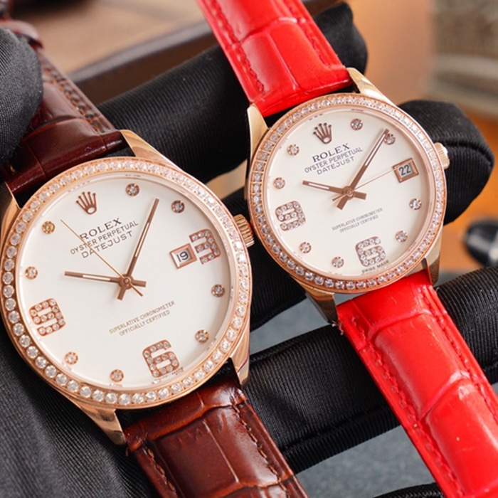 Front view of the new Rolex latest Datejust couple watch
