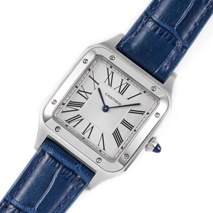 New masterpiece CartierCartier Santos couple watch front view