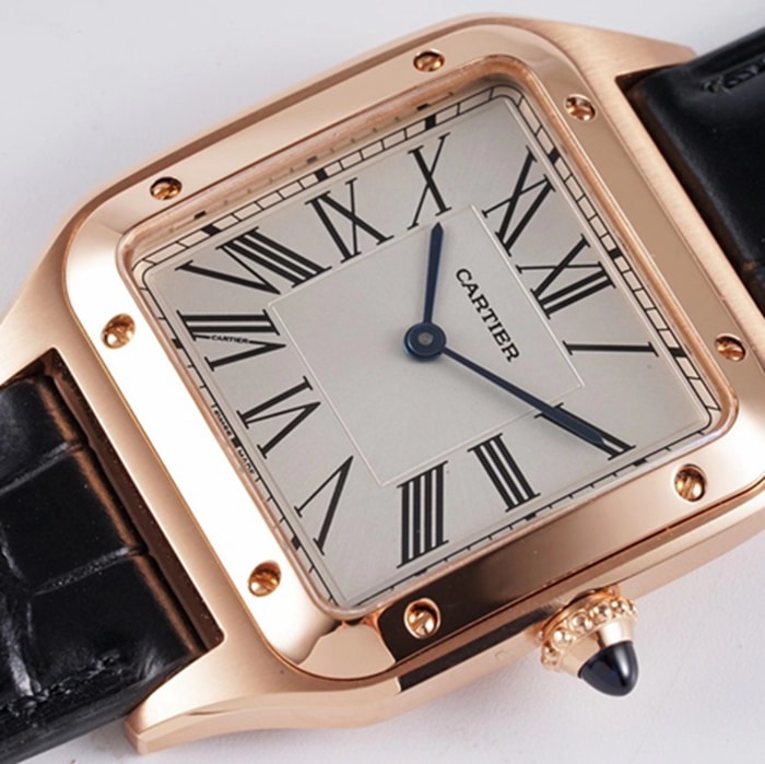 New masterpiece CartierCartier Santos couple watch front view