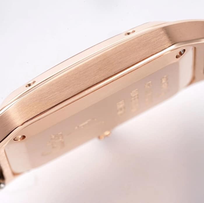 New masterpiece CartierCartier Santos couple watch side view