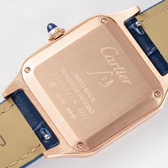 New masterpiece Cartier Santos couple's watch case back photo