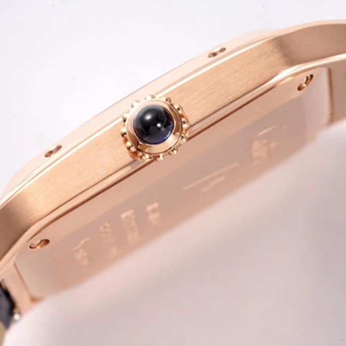 New masterwork Cartier Santos couple's watch side view