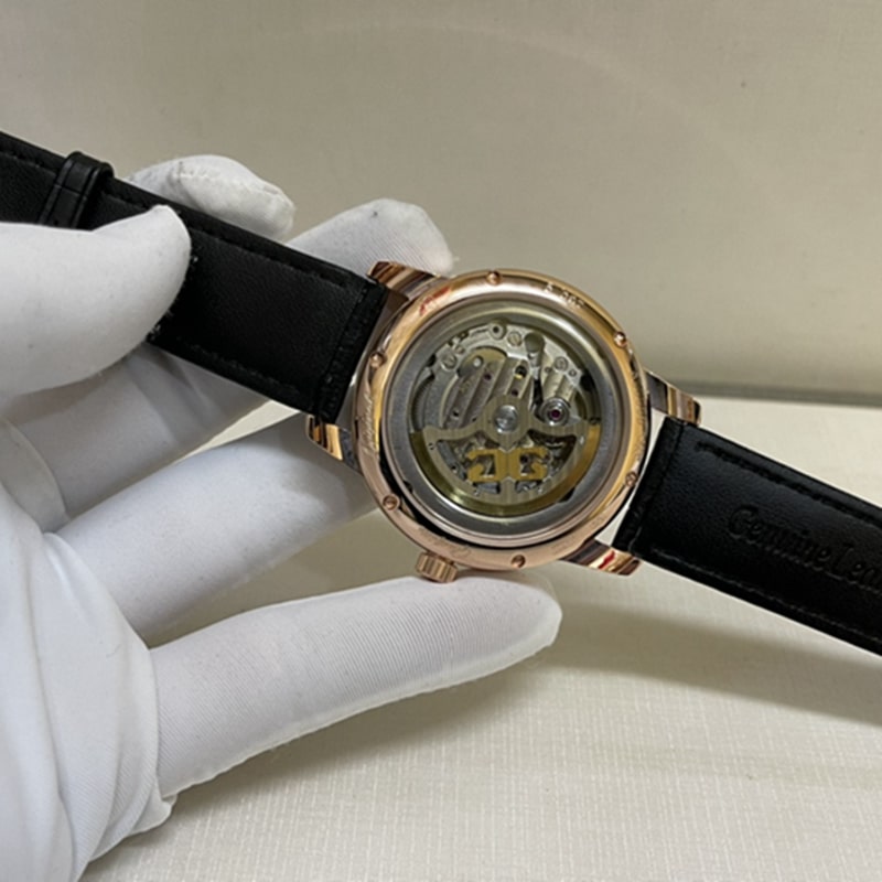 top-tier watch Glashütte Original original men's leather strap watch movement picture