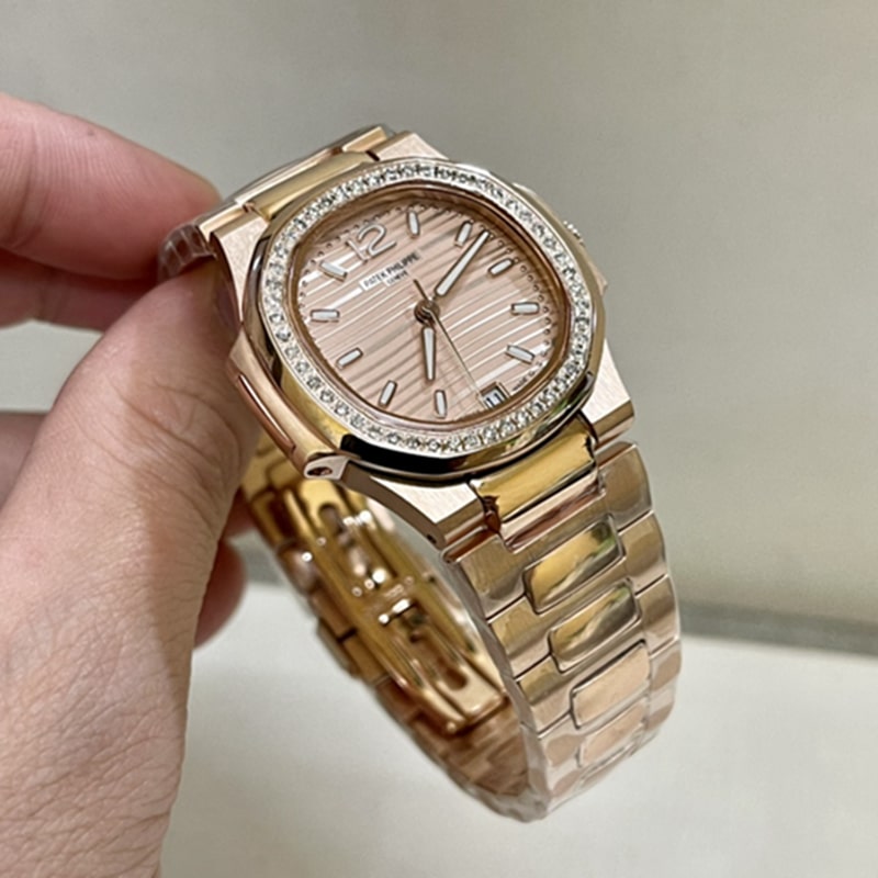top-tier watch Patek Philippe Nautilus women's watch front view