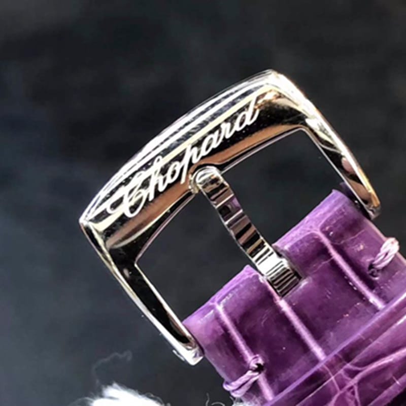 Top-tier watch Chopard women's model 36MM mechanical real diamond leather strap watch clasp picture